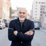 Potrait senior man smiling.